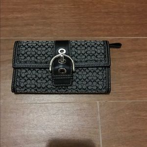 Coach Black Monogram wallet